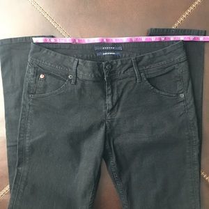 Hudson - Black denim skinnies.